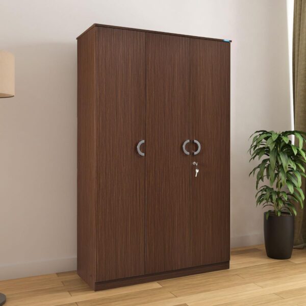 Woodvanity Massif 3 Door Wardrobe Without Mirror | 8 Shelves with 1 Rod
