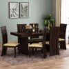 Woodvanity Solid Sheesham Wood 6 Seater Dining Table Set for Diningroom