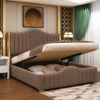 Woodvanity Hydraulic Bed King Size with Storage | Sheesham Wood Bed Cot