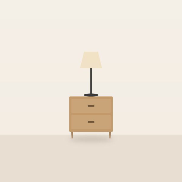 Elm Bedside Table