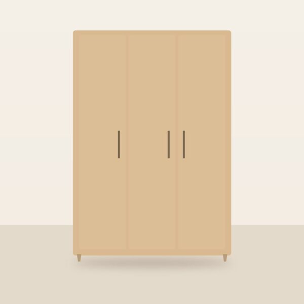 Nordic 3-Door Wardrobe